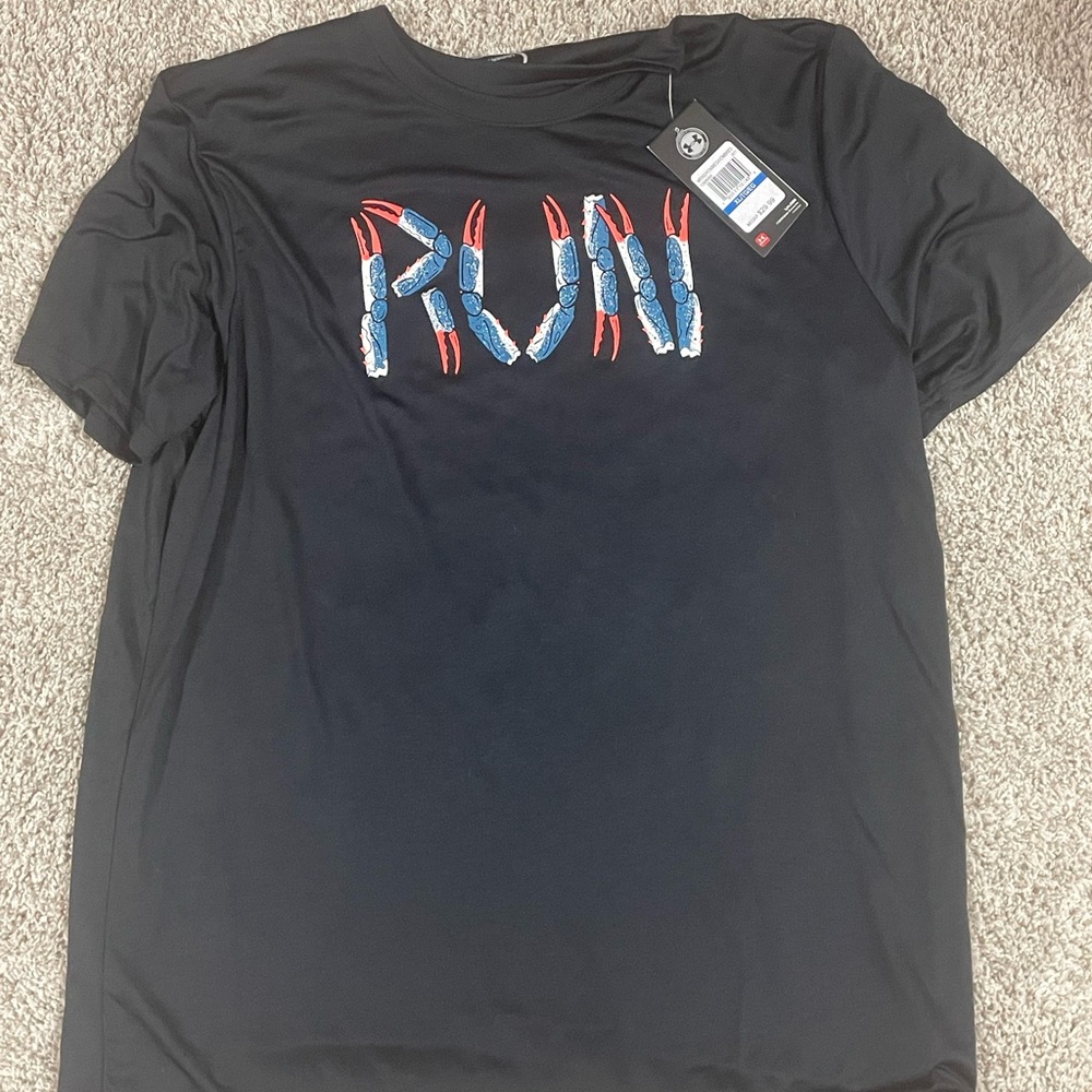 Under Armour Black Graphic Tee with RUN Design